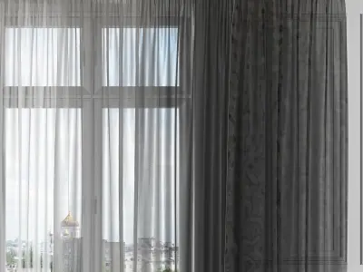 Curtain Set 331 3D model