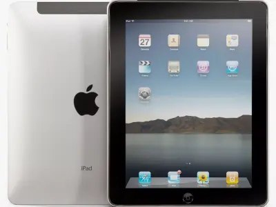 Apple iPad 16Gb tablet Low-poly 3D model