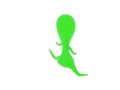 Sci Tentacle Alien  Low-poly 3D model