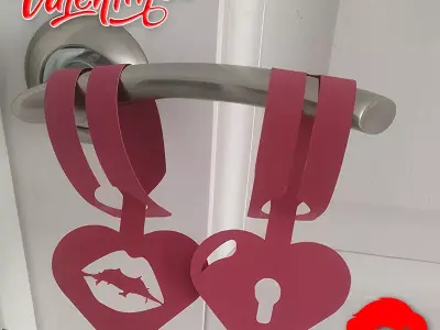 Valentines Day door tags gift for your loved one by AM-MEDIA 3D print model