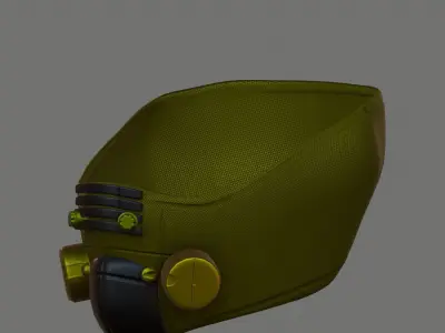 Gas mask helmet 3d model scifi Low-poly  Low-poly 3D model 223