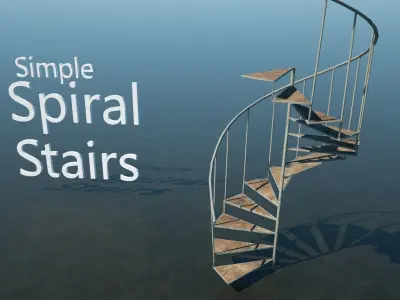 Spiral Stairs Free 3D model