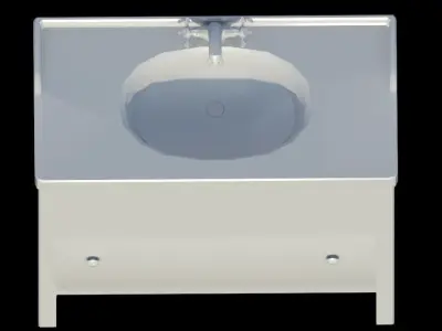 Cabinet Sink - Free Free low-poly 3D model