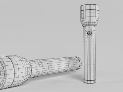 Game Ready Flashlight Low-poly 3D model