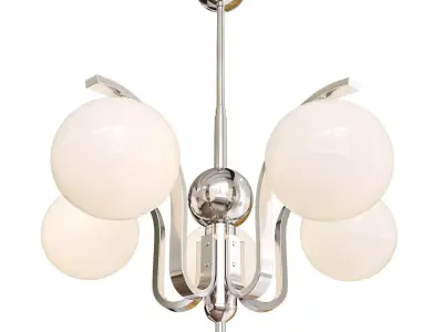 Aran Glass Chandelier 5 lamps Low-poly 3D model