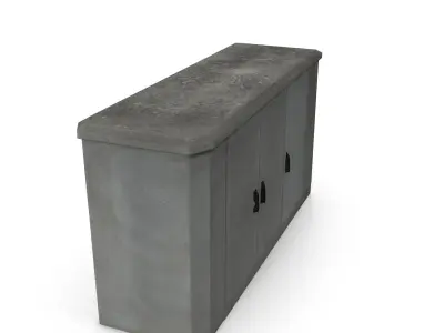 Electrical Cabinet Low-poly 3D model