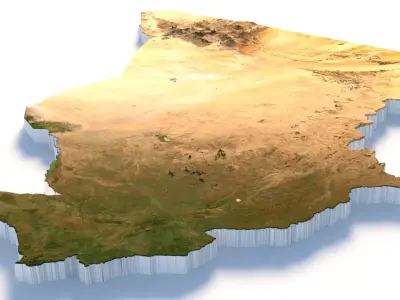 Chad Country Terrain 3D model