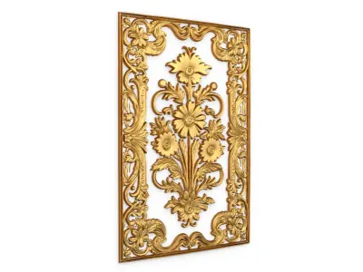 classical door decor 08 3D model