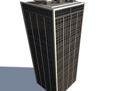 High Rise Pack of 3 Low-poly 3D model