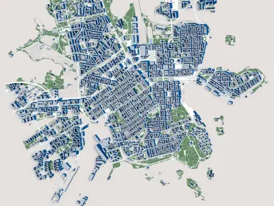 Helsinki City Finland 3D model
