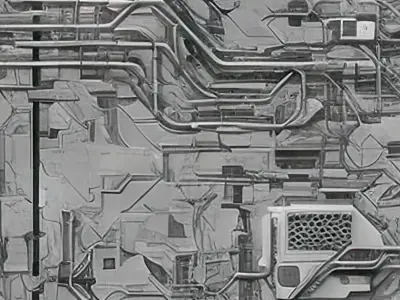 40 Seamless Sci-fi Patterns - PIPEWORKS Texture