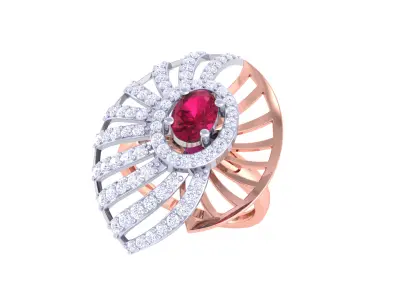 Women Ring MTL 3dm STL OBJ FBX Details 3D print model 37