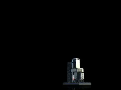 Futuristic Future Modern City Building Skyscraper 18 3D model