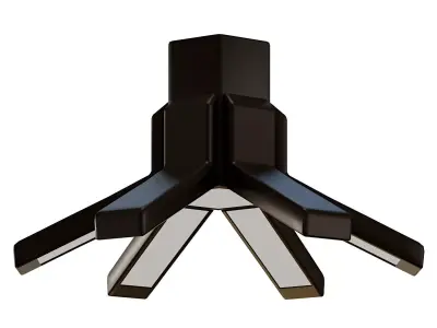 ASTER MEDIUM BLACK CEILING LAMP BY ROBERTO FAVARETTO 3D model