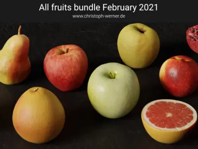 All Fruits - Bundle - February 2021 Edition (Retopologized Photogrammetry Models)