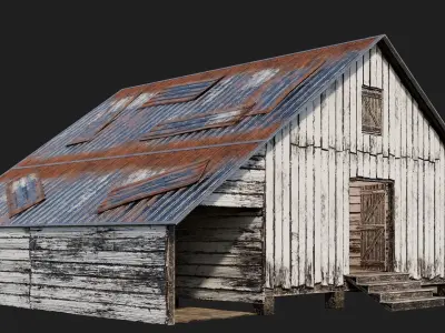 29-30-31-32 - Farm Buildings 4K PBR GameReady Low-poly 3D model