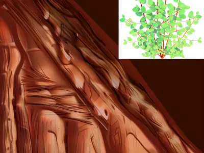 Low-Poly Game Tree Model Low-poly 3D model