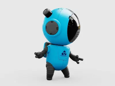 TOON  BOT ECHO RIGGED 3D model