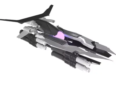 Spaceship Transporter 3D Sci-Fi Game Model 3D 3D model