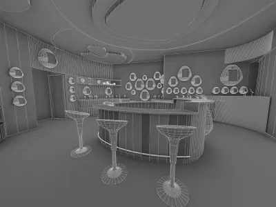 Mobile Phone Shop Interior 02 Low-poly 3D model