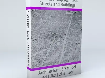 South Los Angeles Streets and Buildings 3D model