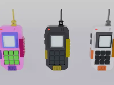 Sci-Fi Phone Low-Poly 3D Model  Low-poly 3D model