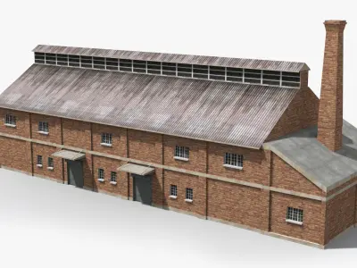 Factory xx13 Low-poly 3D model