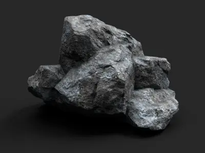 Rock 16-3 Low-poly 3D model