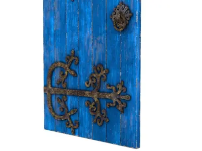 Castle Door 01 Low Poly Realistic Low-poly 3D model