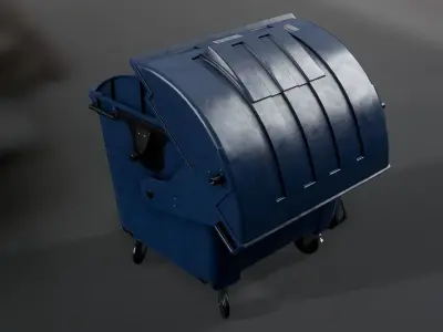 Recycling container A Low-poly 3D model
