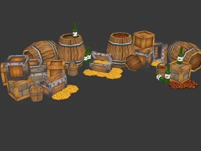 Cartoon Props Pack 3D model