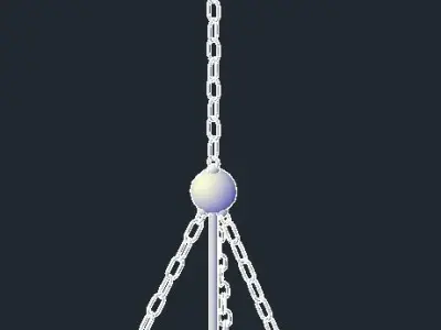 Glass Bowl Pendant Light 3D model