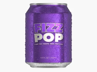  Standard Soda Can With Droplets 250ml V2 