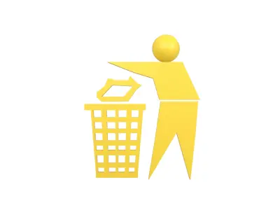 Recycle Symbols v7 005 Low-poly 3D model