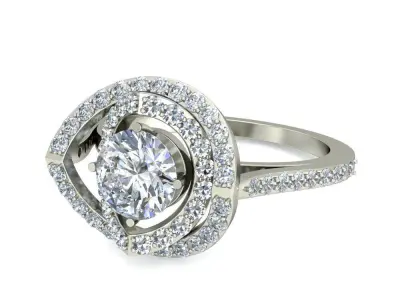Women Wedding Engagement  Ring 3D print model