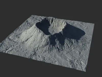 Landscape Environment Volcano 2 Low-poly 3D model