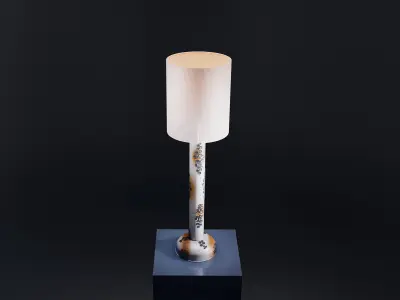 Table and Floor Lamp 3D model