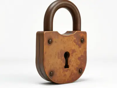 Rusted Metal Lock Antique Design model pack Low-poly 3D model