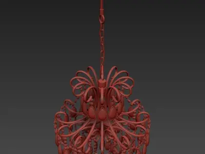 Crystal Lux Sevilia SP4 Silver Chandelier 3D model