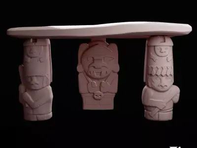 statues of San agustin 3D print model