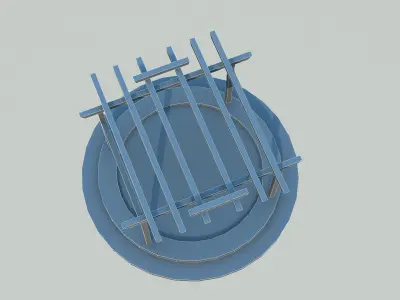 Gazebo - Low poly pergola 3D model