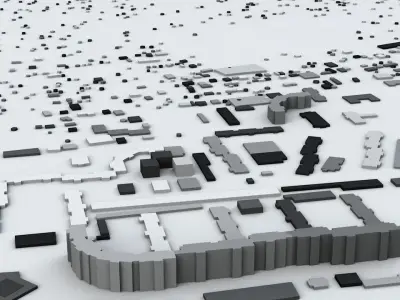 Ulaanbaatar Streets and Buildings 3D model