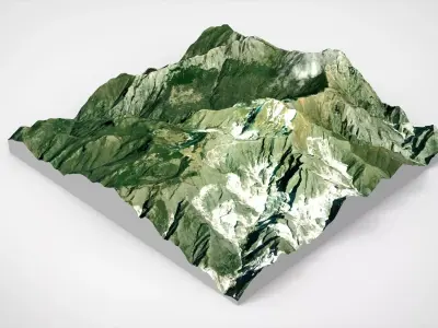 Monte Pania della Croce Tuscany Italy 3D model