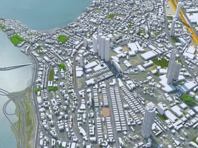 Mumbai Downtown India Low-poly 3D model