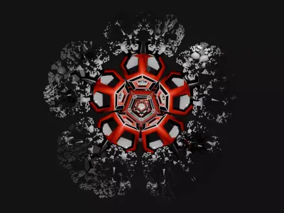 Pythagoras Tree with Dodecahedons 3D model