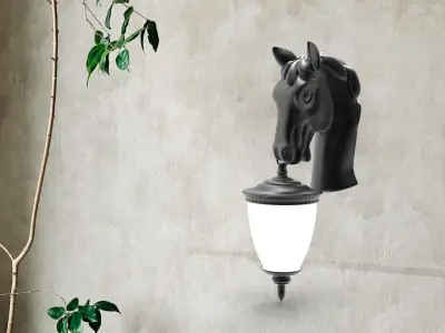 Horse Head Wall Lamp 3D print model