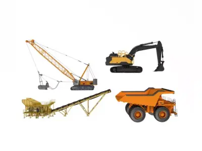 Mining Machinery Equipment Pack 3D model