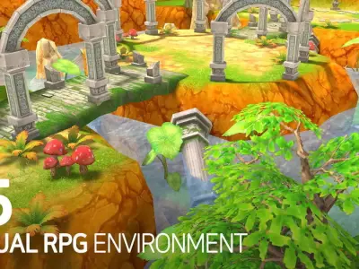 Casual RPG Environment 05 Low-poly 3D model