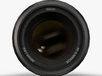 Nikon AF-S Nikkor 50mm f 1-8G Lens Low-poly 3D model