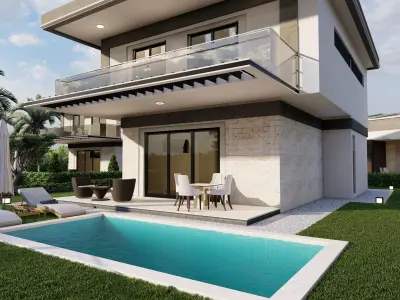 villa 3D model 2